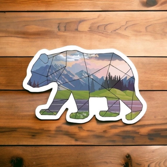 Geometric Bear Sticker - Picture 2 of 7